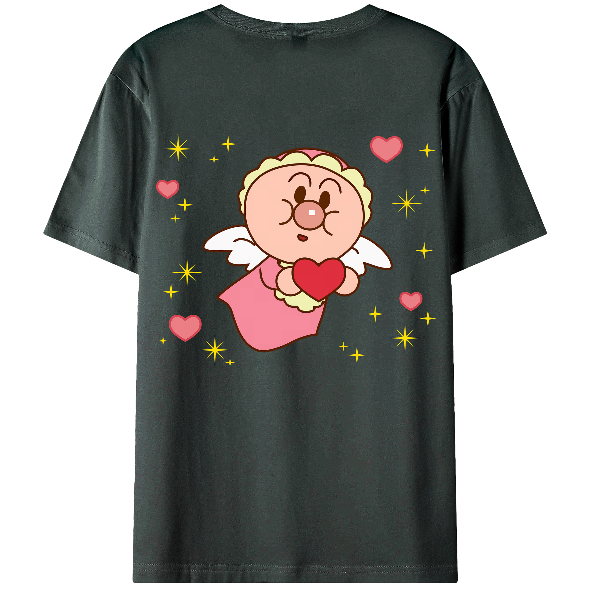 （画像用） アンパンマン Anpanman 綿100％ メンズ半袖Tシャツ（バックプリント） 通気性
